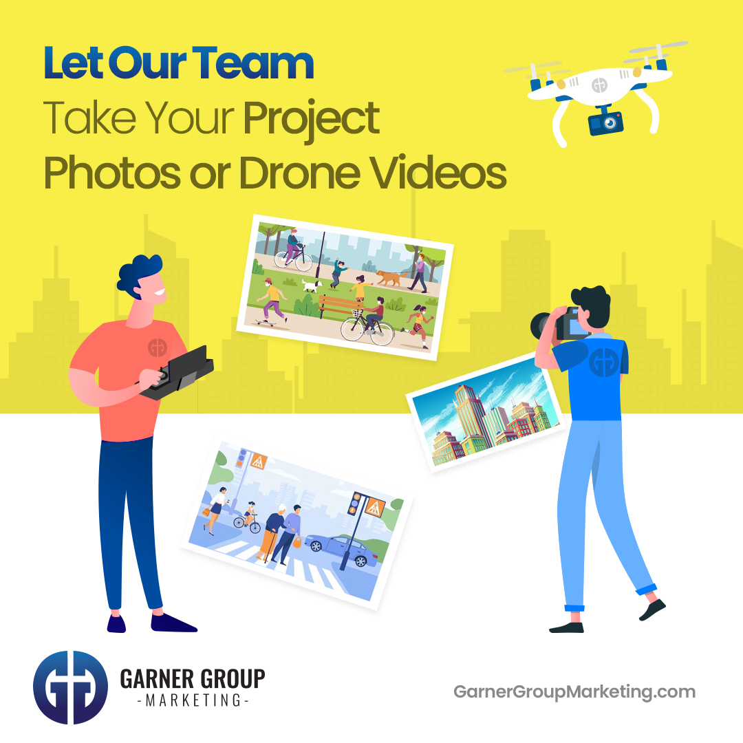 Let our team take your project photos and drones videos